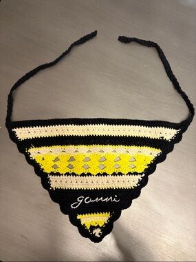 Ganni crochet striped bandana